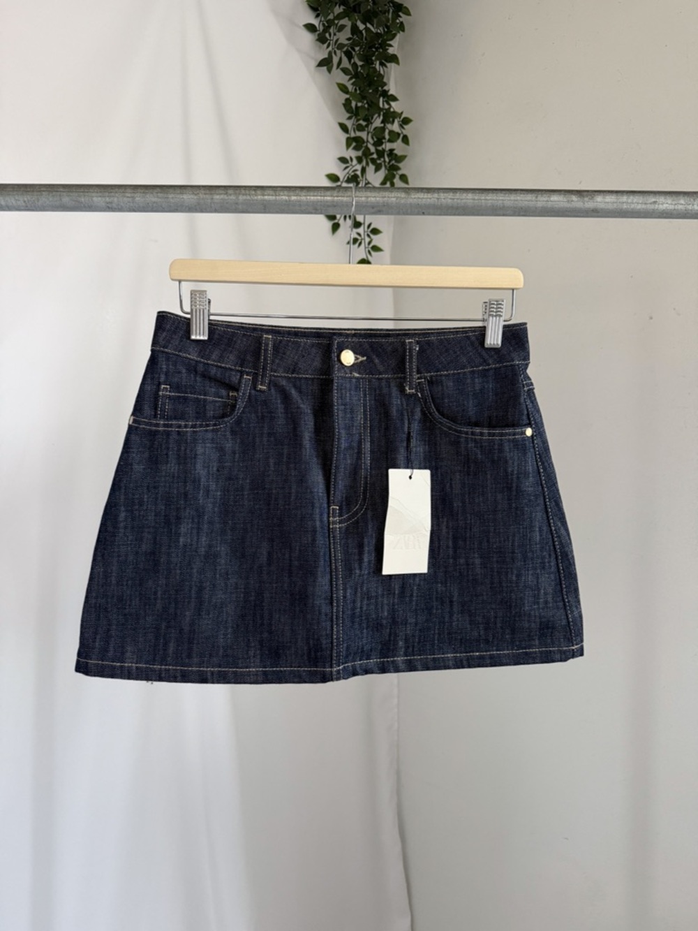 Zara denim mini skirt